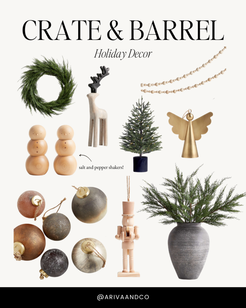 Crate & Barrel Holiday home decor
